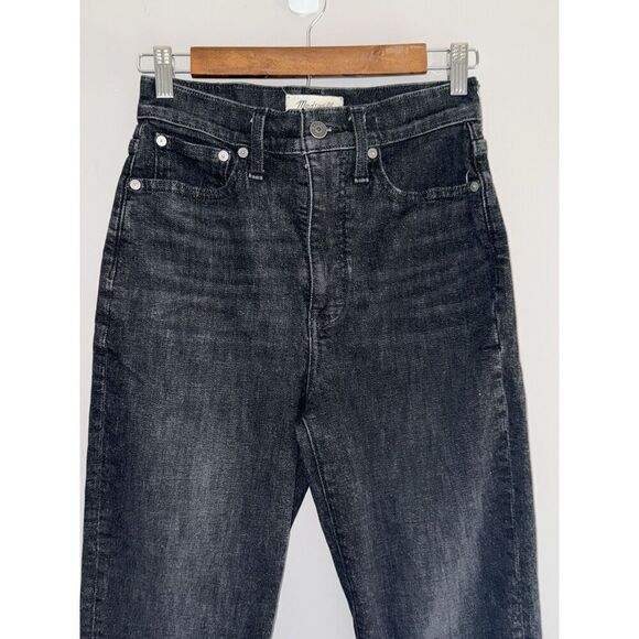 Madewell The Mom Jean Black High Rise Stretch Casual Comfort Minimalist Ankle 25 - Picture 7 of 16
